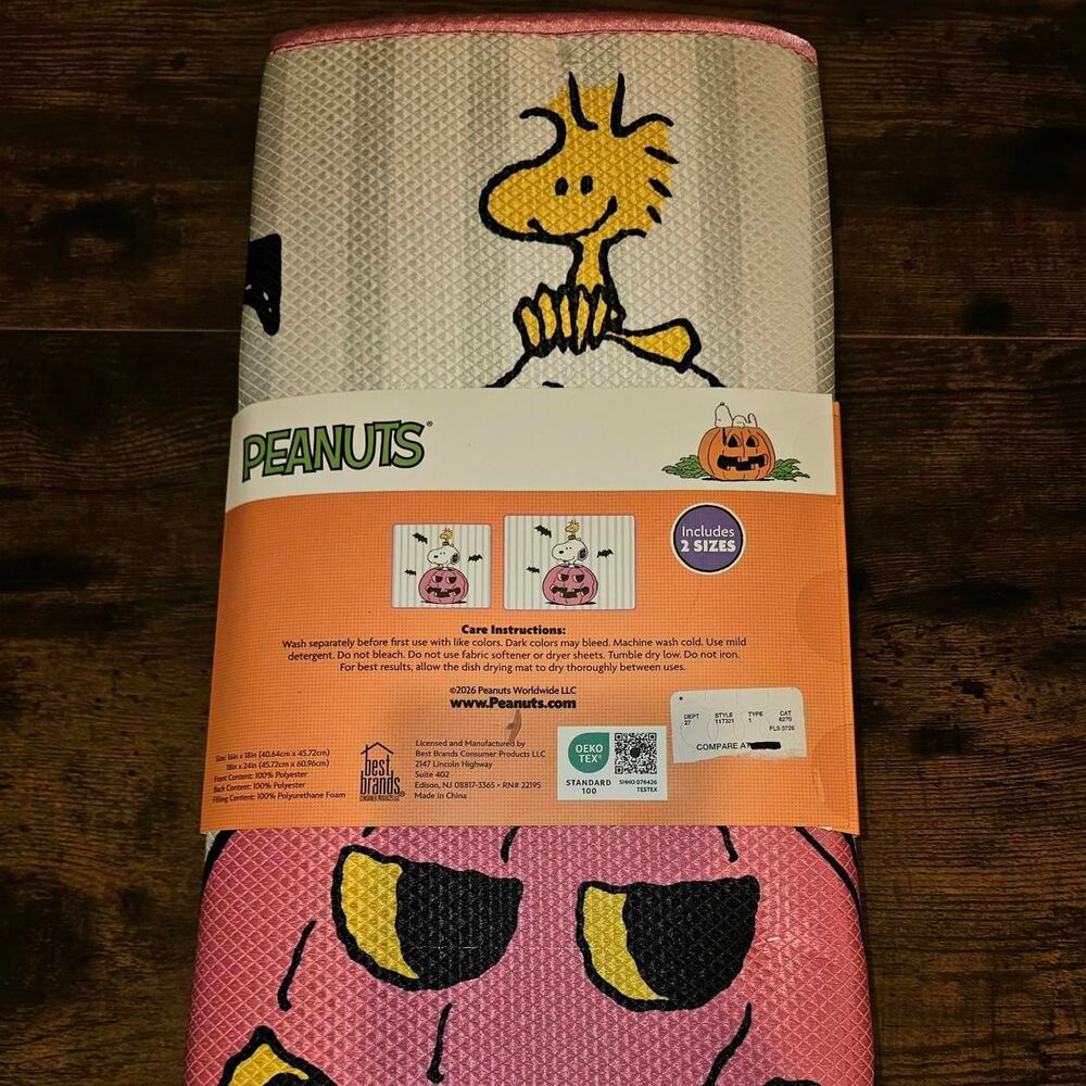Peanuts Dish Drying Mat Set - Picture 2 of 2